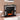 Trandling Mirrored Faux Marble Fireplace with Criss Cross Firebox - Black
