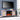 Edderton Media Storage Fireplace Criss Cross Firebox - Grey