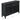 Brielle Beveled Glass Door Server in Black