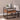 Industrial side table w/ glass top Image 3