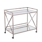 Glass-top bar cart w/ wheels Image 4