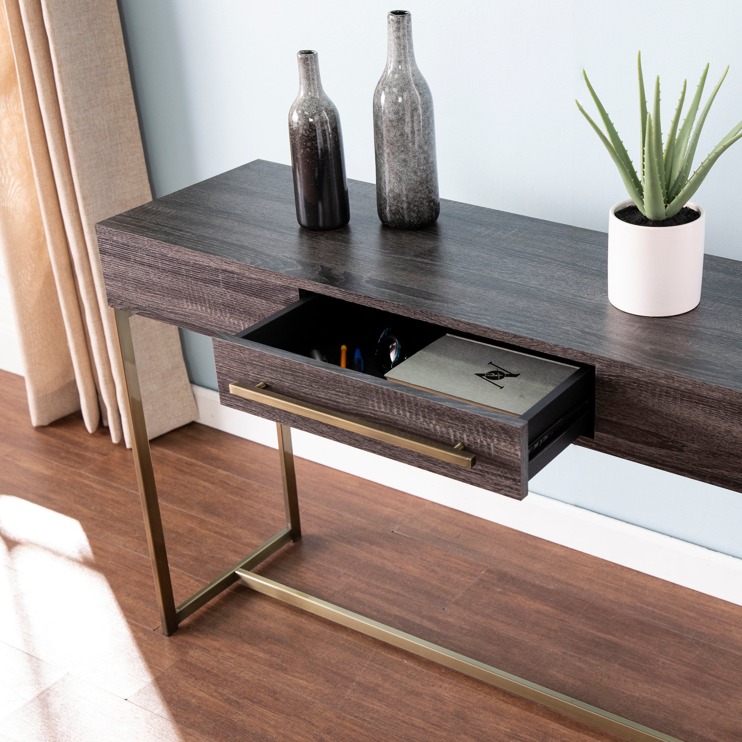 Akmonton Long Console Table w/ Storage – SEI Furniture