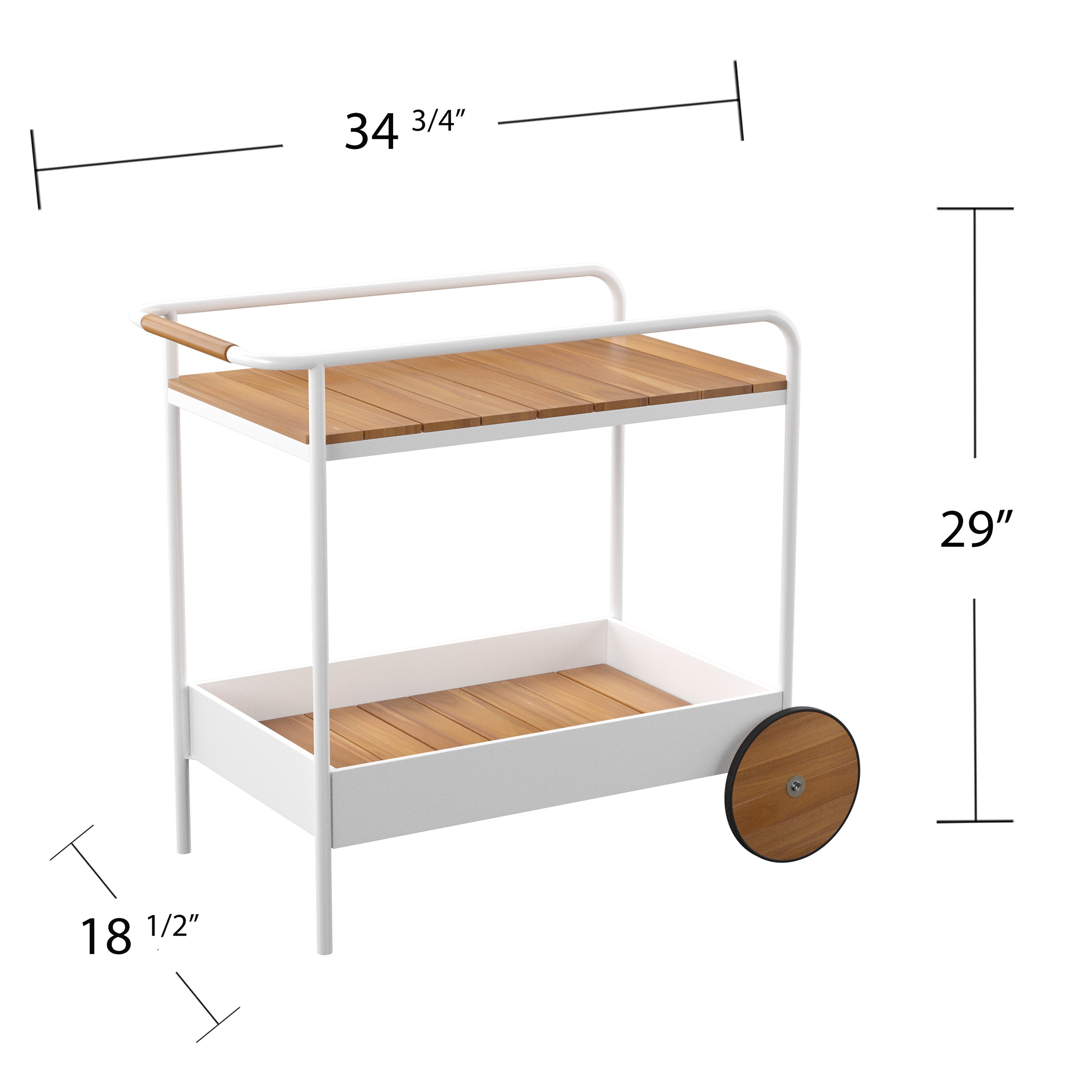 Modern indoor/outdoor beverage trolley w/ storage Image 7