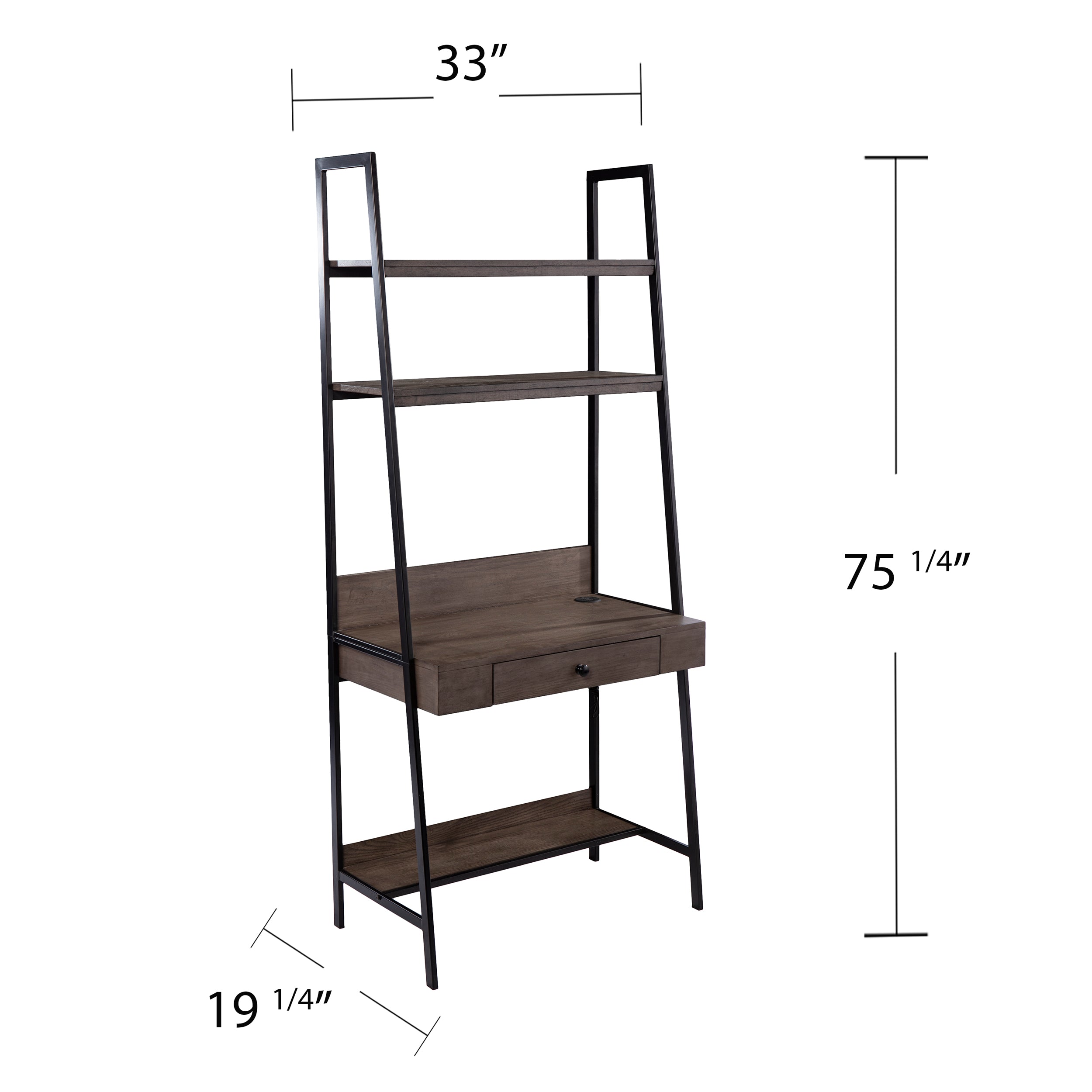 Lizvan Industrial Ladder Desk w/ Storage – SEI Furniture