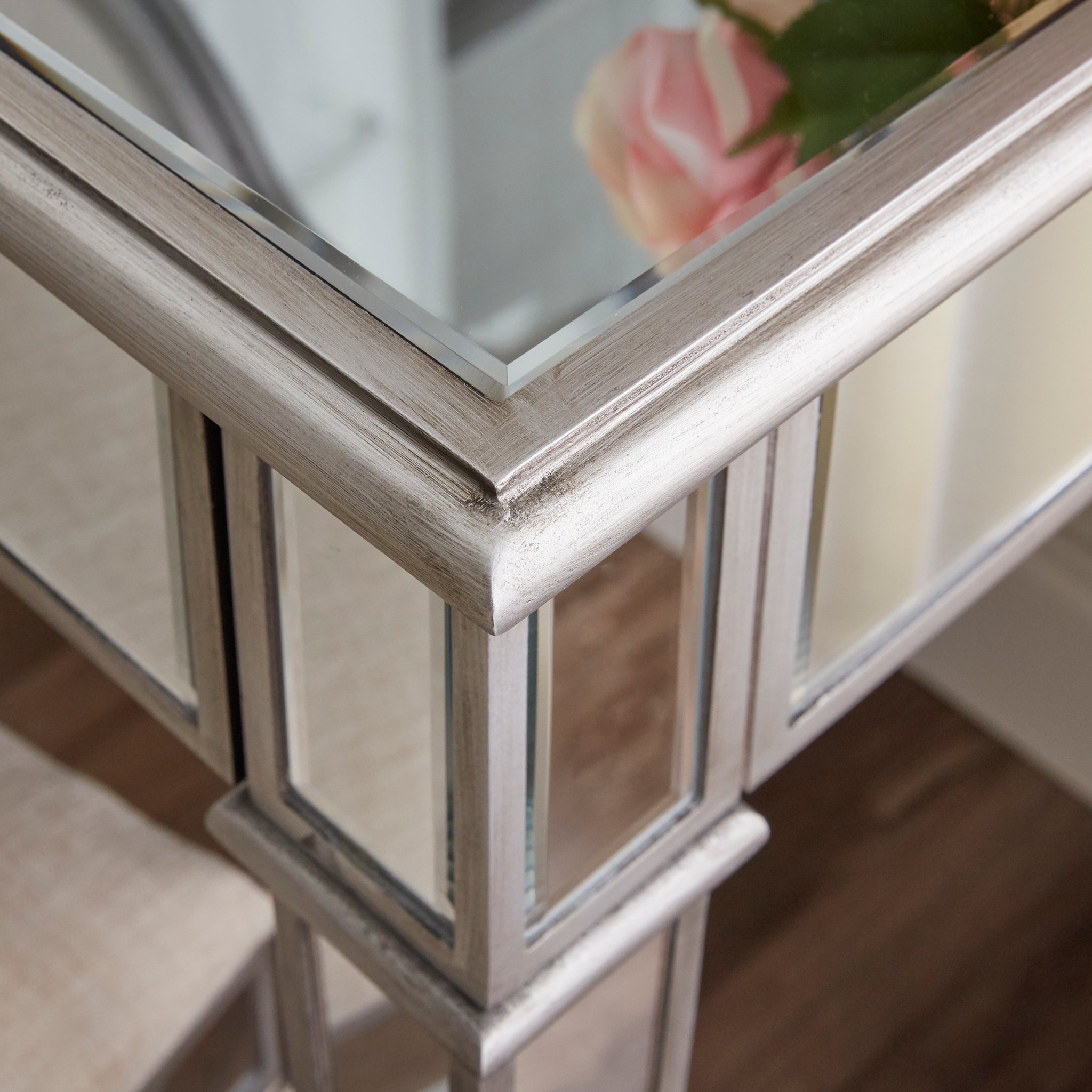 Glam vanity desk w/ matching mirror Image 2
