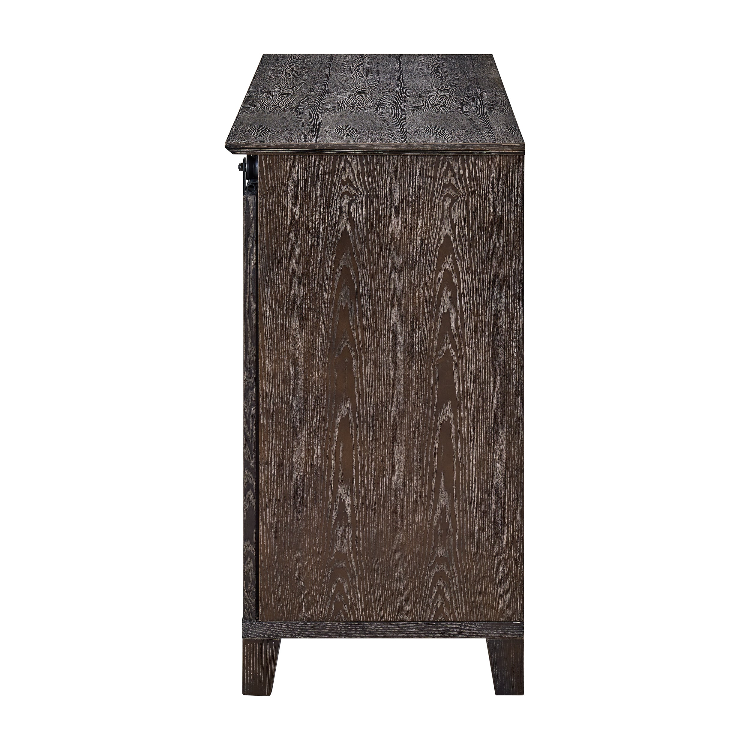 Multifunctional media stand with sliding barn doors Image 7