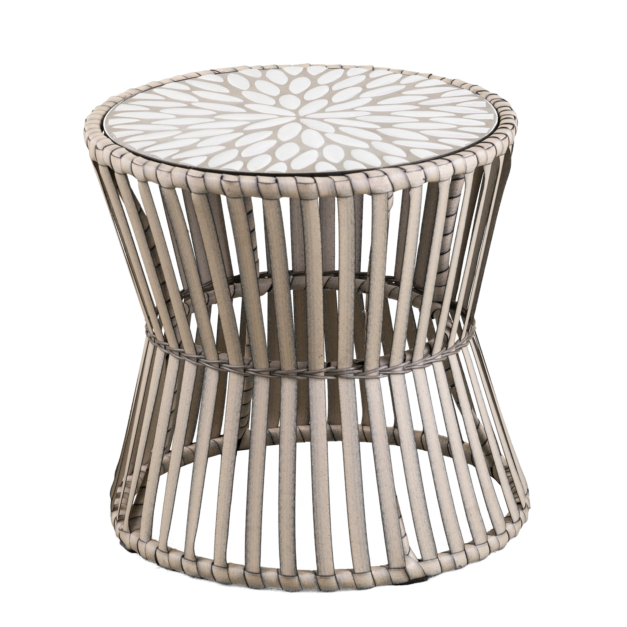Outdoor accent table w/ mosaic tile top Image 4