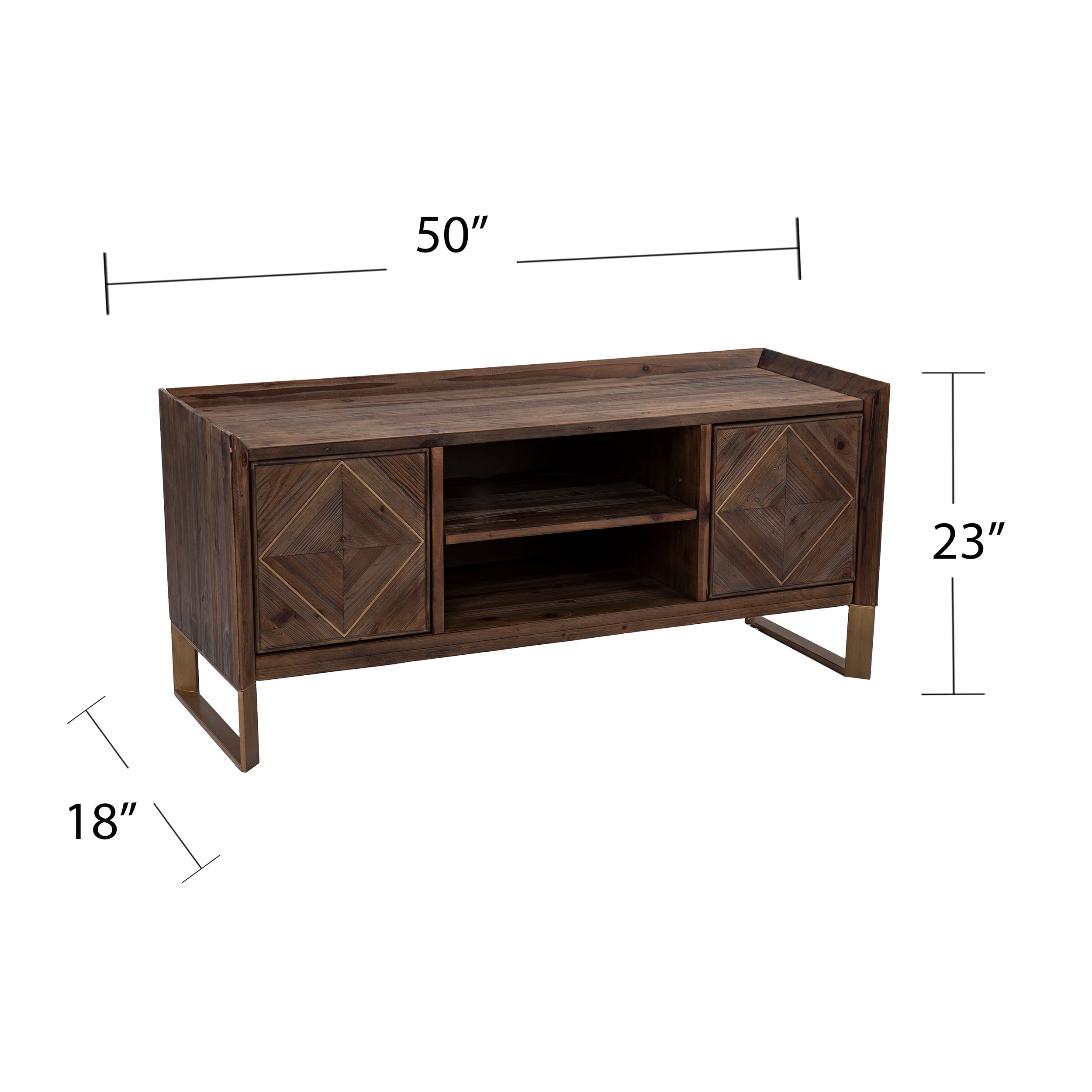 Modern media stand w/ storage Image 10