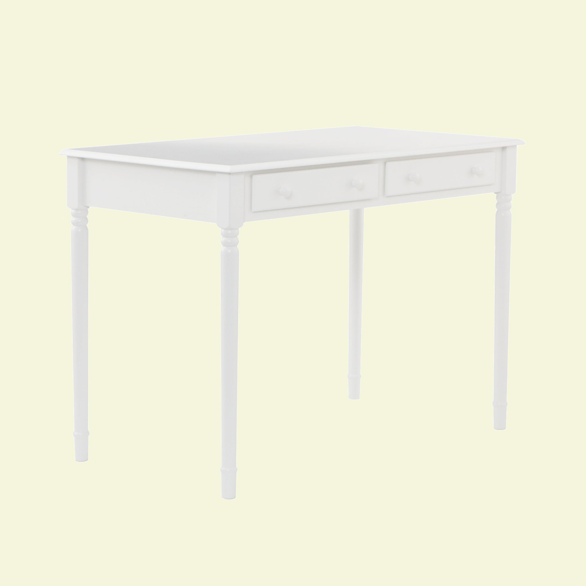 Writing 2-Drawer Desk – Crisp White