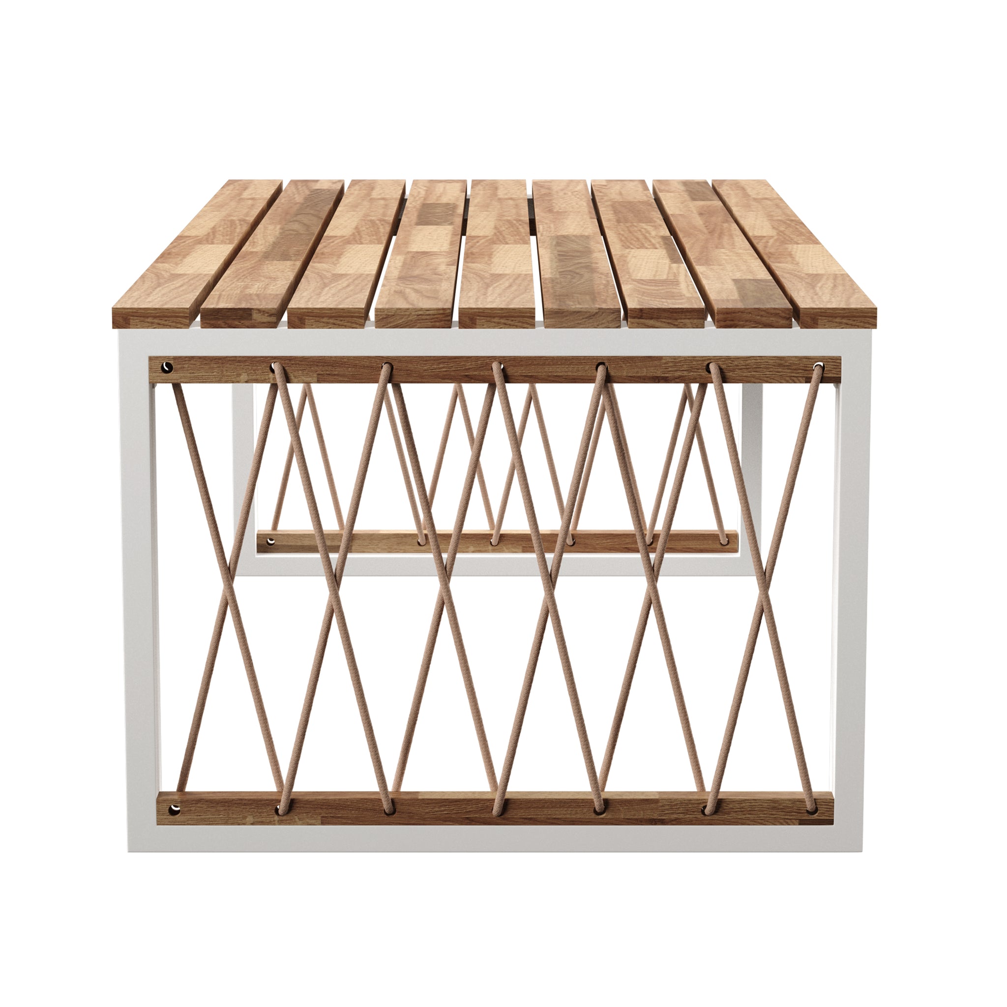 Slatted outdoor coffee table Image 8
