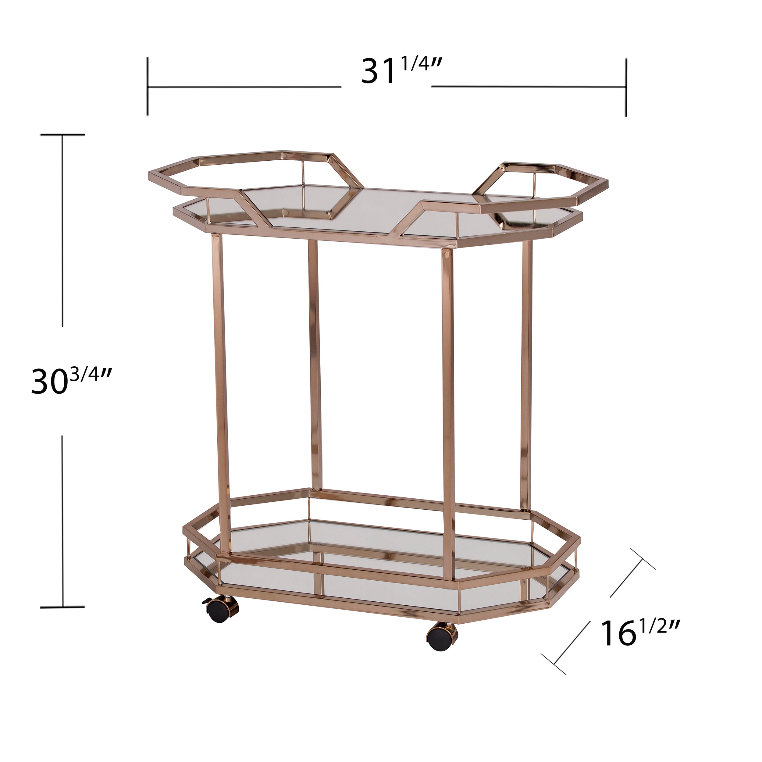 Mirrored bar cart Image 2