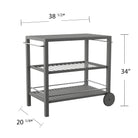 2-shelf outdoor serving cart Image 9