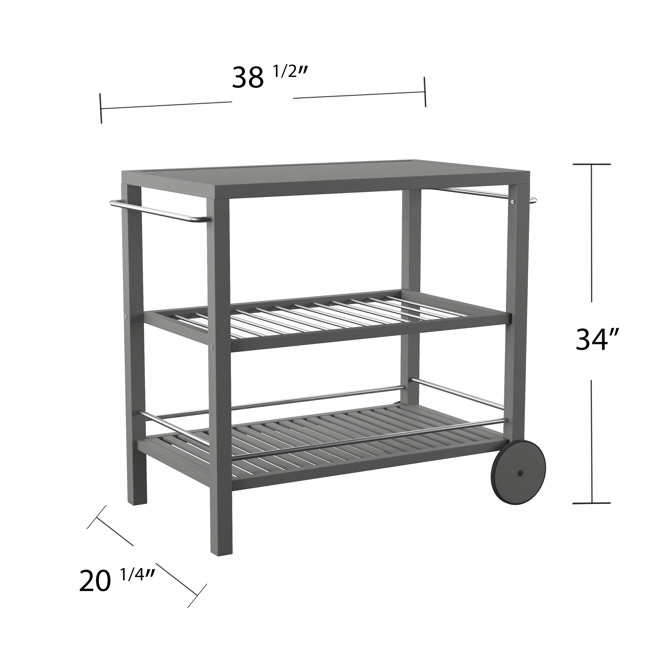 2-shelf outdoor serving cart Image 9